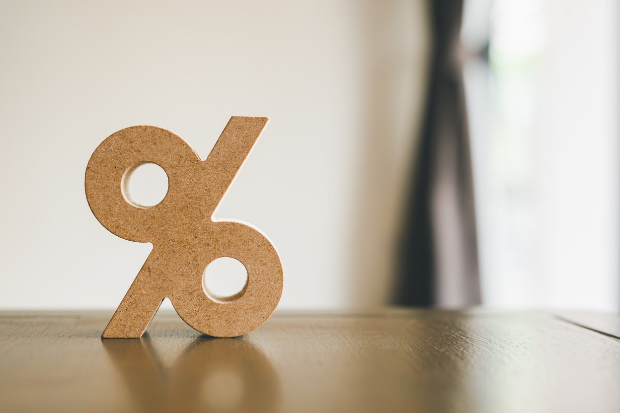 Percentage model concepts for , systems of raising or lowering Fed interest rates to correct inflation concepts.